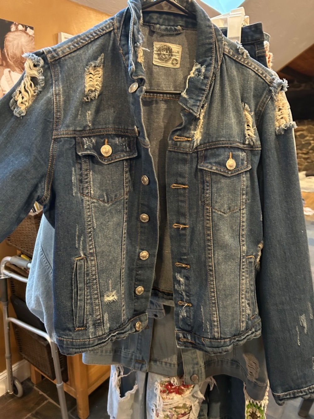 Sparkle Cowboy Boot Jean Jacket - Picture 2 of 2